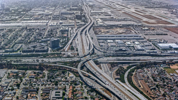 istock Aerial view of traffic on highway 1094831814