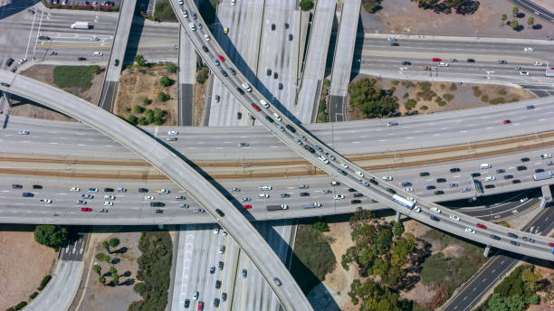istock Aerial view of traffic on highway 1094831816