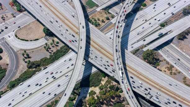 istock Aerial view of traffic on highway 1094831824