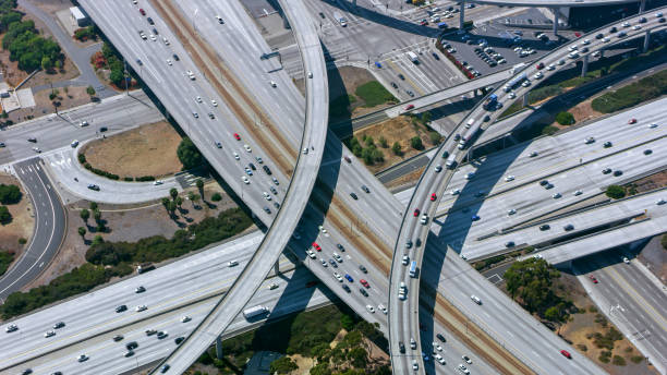 istock Aerial view of traffic on highway 1094831840