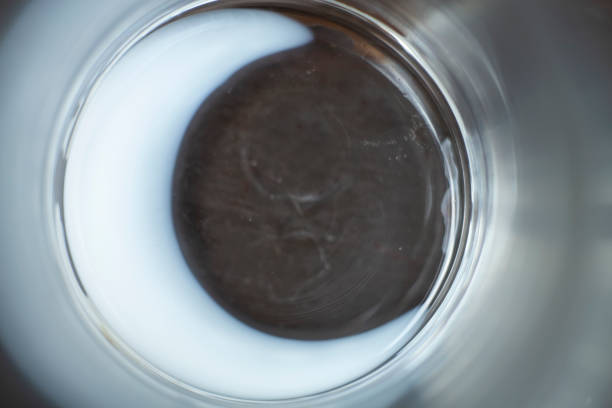 istock Finished fresh milk drink left over, Close up & Macro shot, Selective focus 1094832534