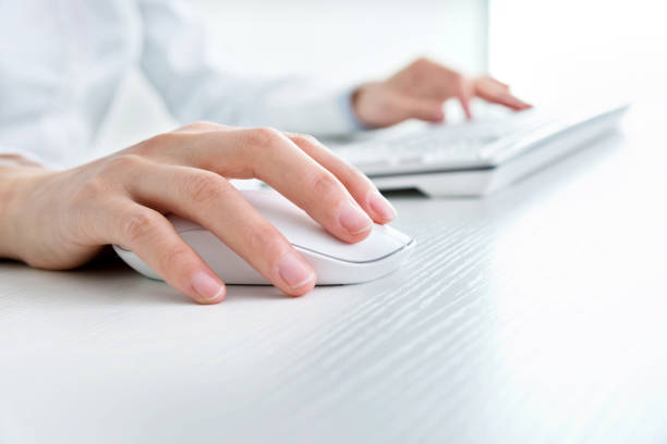 istock Businesswoman hand on computer keyboard 1094837330