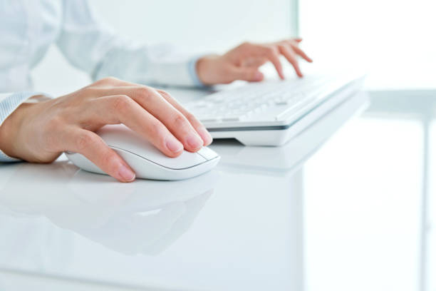 istock Businesswoman hand on computer keyboard 1094837356