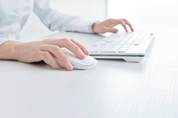 istock Businesswoman hand on computer keyboard 1094837360