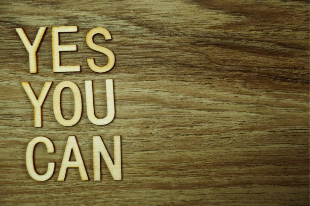 istock Yes You Can text message on wooden background 1094838428