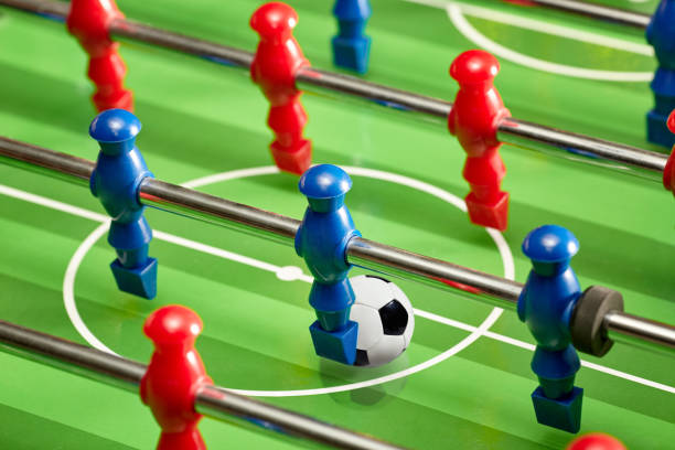 istock Table football with red and blue players 1094841840