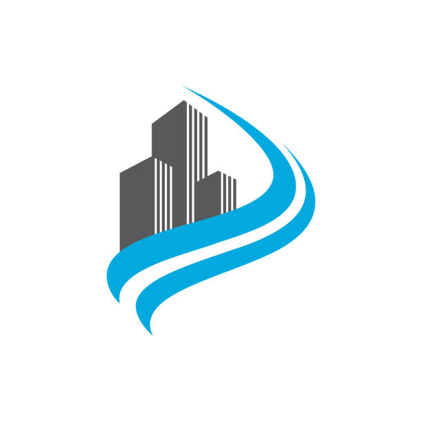 Symbol for real estate company or agency vector concept design Symbol for real estate company or agency vector concept design. Building company vector concept design. Vector illustration EPS.8 EPS.10 agency logo stock illustrations