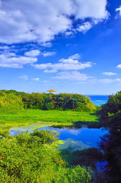 Miyakojima east coast. Scenery of Miyahara No. 2 waterside park