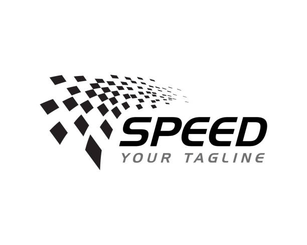 projekt ikony flagi wyścigu - checkered flag auto racing flag sports race stock illustrations