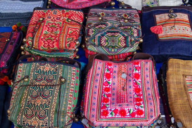 istock colorful fablics of Laos Mon 1094846724