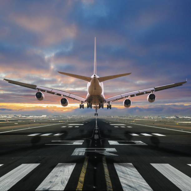 istock Airplane landing at the airport. 1094849230
