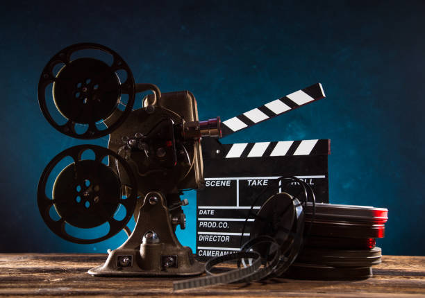 istock Old style movie projector, close-up. 1094850232