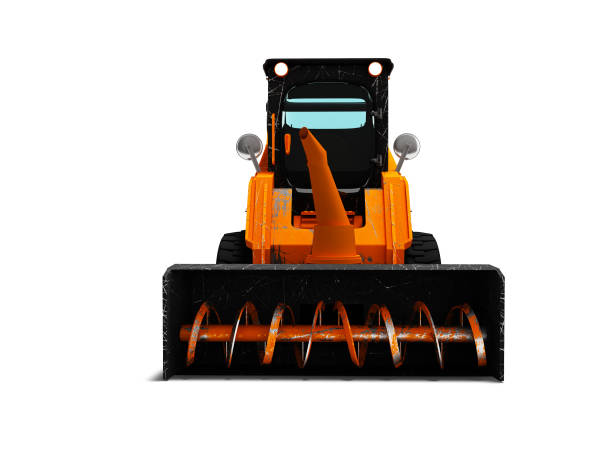 istock Mini snow truck front view 3d render on white background with shadow 1094850302