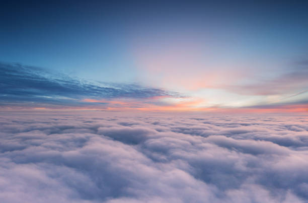 istock Sunset sky from the airplane window 1094851048