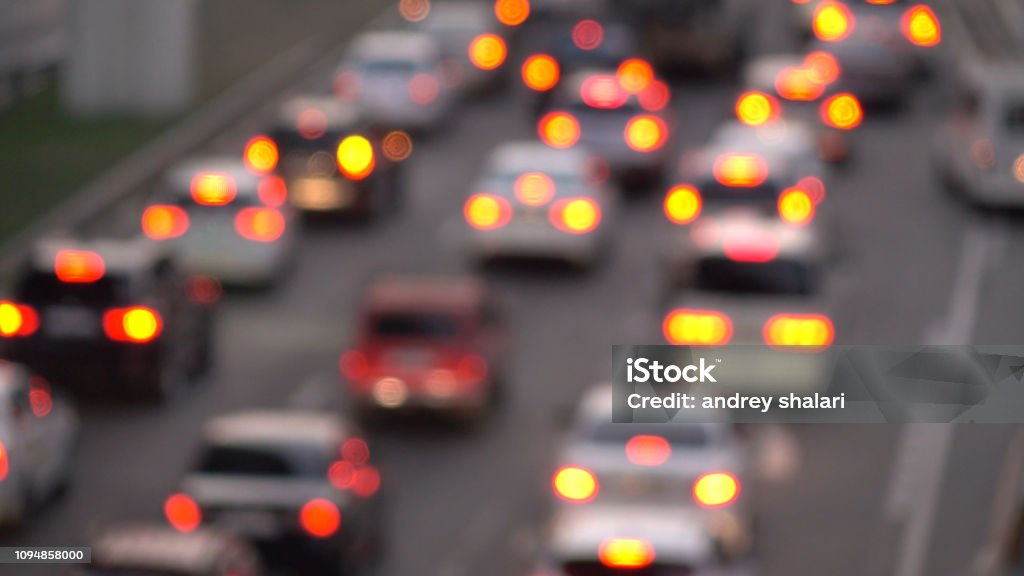 Cars in traffic,out of focus.Urban traffic jams. Cars in traffic,out of focus.Urban traffic jams. transportation Traffic Stock Photo