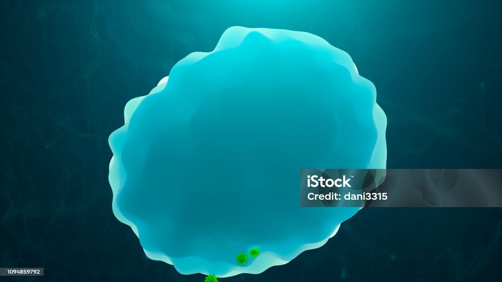 Lymphocyte Infection Virus Attack On A Lymphocyte Infection And Immunodeficiency Concept 3d ...
