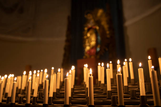 istock Candles in the church 1094862570