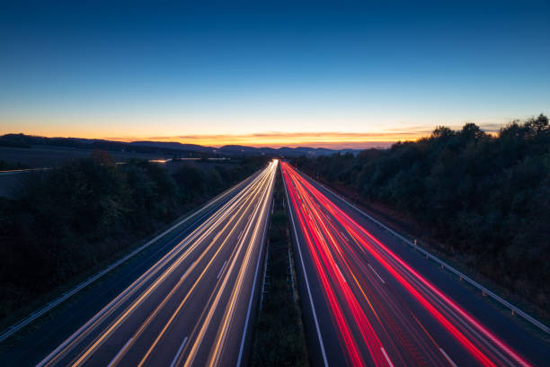 istock Night traffic on the highway in Germany 1094862620