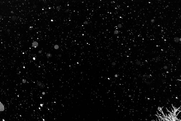 istock Bokeh white snow on a black night background 1094877912