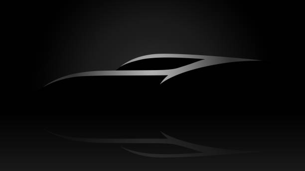 istock Sleek Sports car Vehicle Silhouette 1094899892