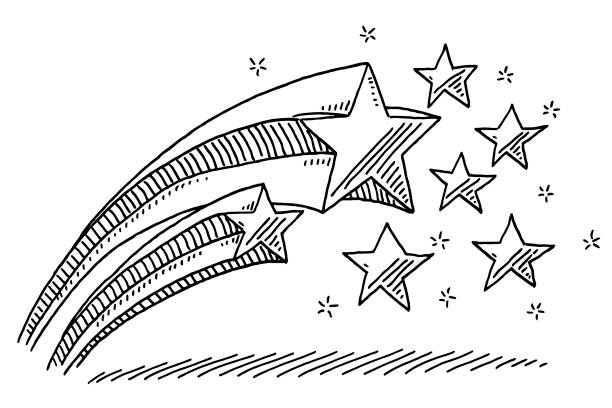 Star Decoration Drawing vector art illustration