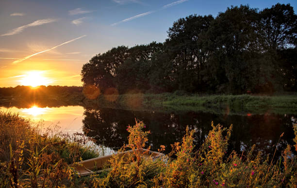 istock Dutch nature water trees sunset 1094905778