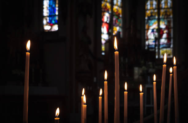 istock Inside a cathedral of catholic church 1094905818