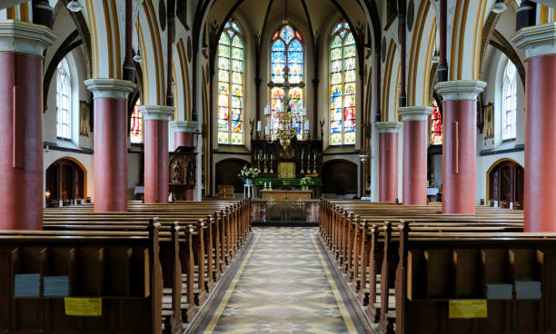 istock Inside a cathedral of catholic church 1094905832