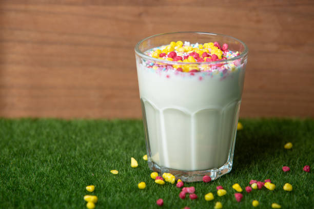 Strawberry smoothie on table