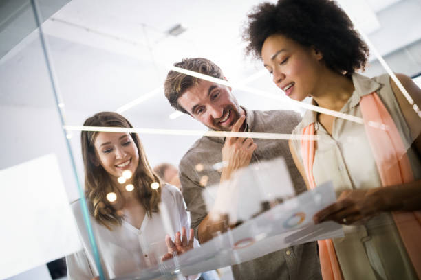 istock Business people good teamwork in office. Teamwork successful meeting workplace concept. 1094921628