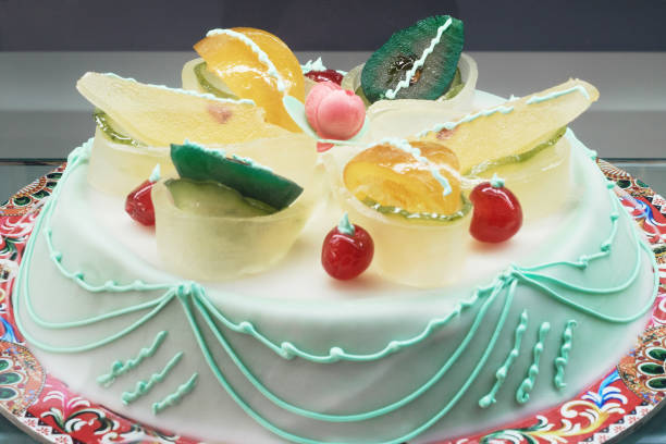 maravilhosa cassata siciliana, bolo doce típico da sicília - whole cake fotos - fotografias e filmes do acervo