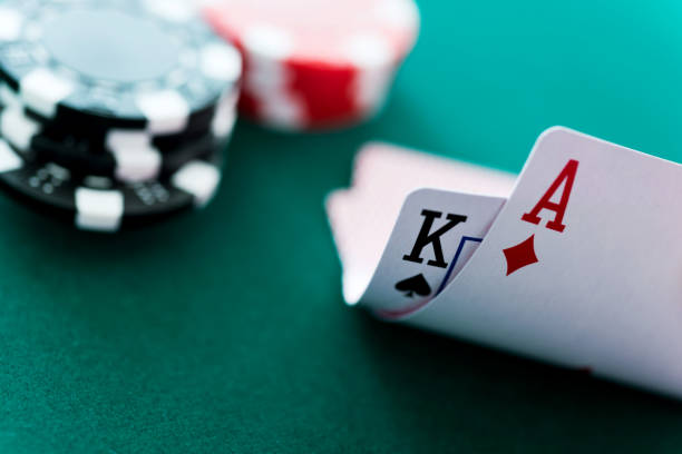 istock Ace and king with gambling chips 1094922674