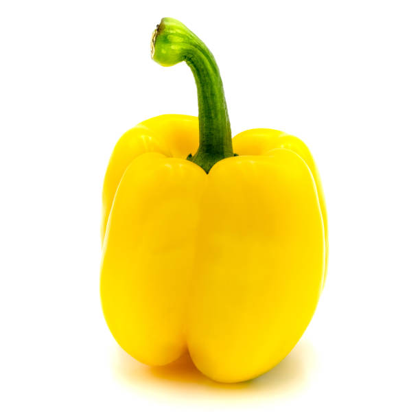 istock One yellow bell pepper, isolated on a white background 1094929402