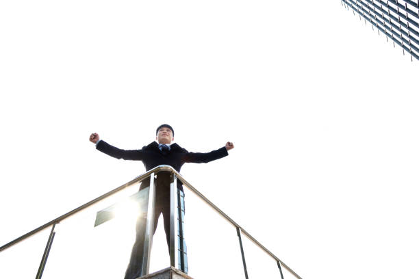 istock Businessman on the top of building 1094939384