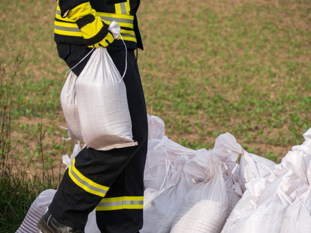 Sandbags Flood protection Fireman