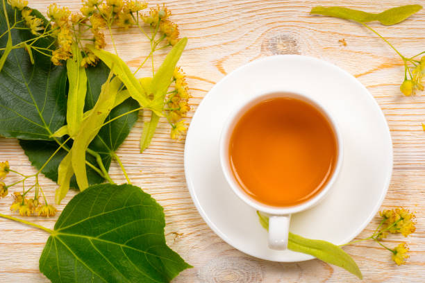 istock linden herbal tea on wooden table 1094952028