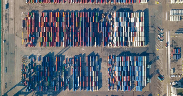 istock Aerial view of Container port 1094961050