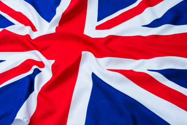 istock Close up of British flag 1094961352