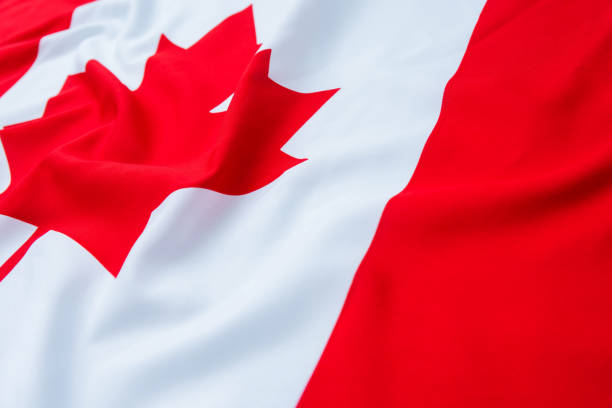 istock Close up of Canadian flag 1094961708