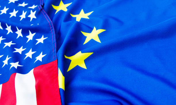 istock USA and European Union flags 1094965326