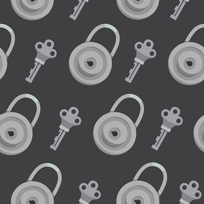 Lock Key Background Texture Seamless Pattern With Key Vector Locks And Keys Background Stock ...