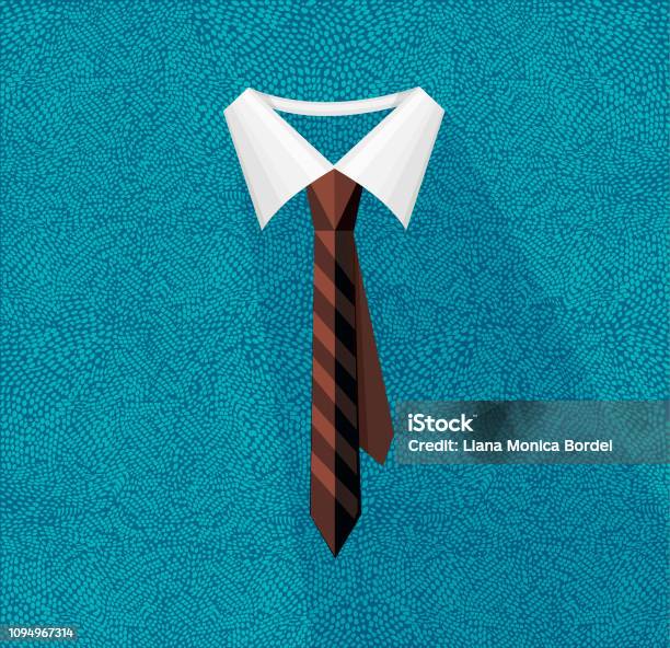 Necktie Stock Illustration - Download Image Now - Father's Day, Collar, Tying