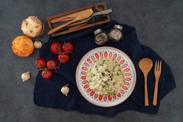 istock Risotto with broccoli, peas and lips 1094967386