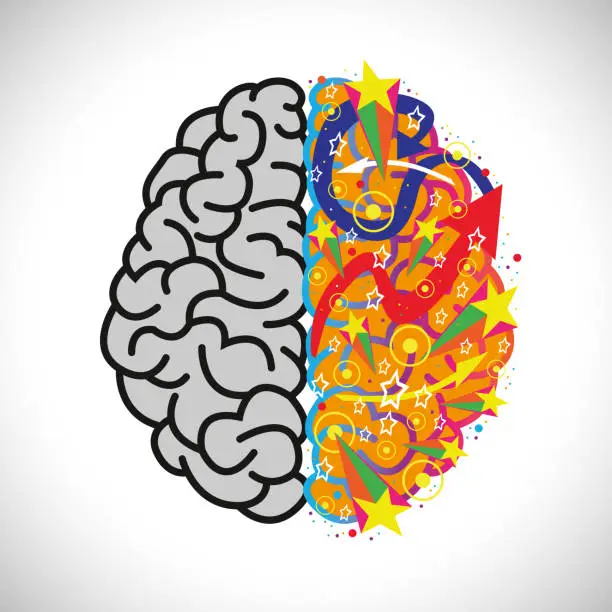 Vector illustration of Festive Creative Right Side of Brain