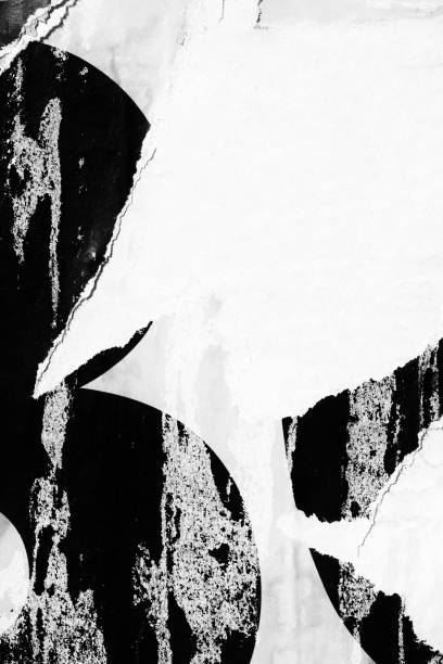 istock Blank white black old ripped torn paper crumpled creased posters grunge textures backdrop backgrounds placard 1094980100