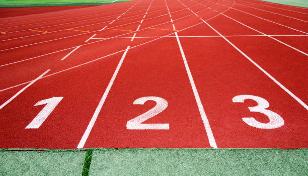 istock Start running track in sport field 1094982952