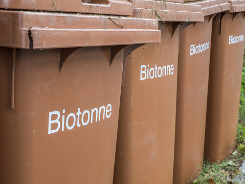 Brown organic bins in Germany