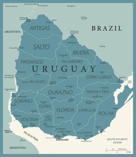 Vector illustration of 24 - Uruguay - Vintage Murena Isolated 10