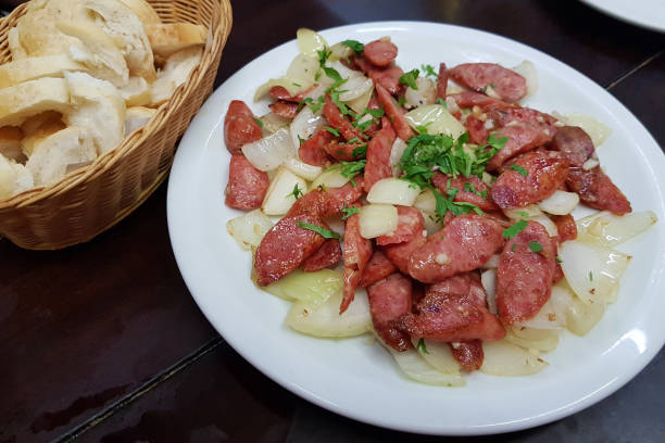 istock Pork sausage with onions 1094993198