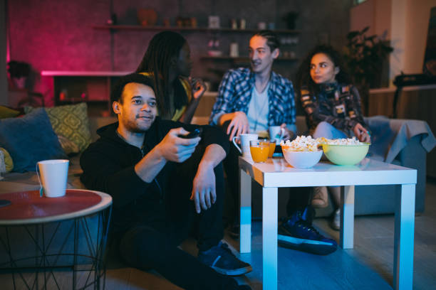 istock Watching TV with friends 1094993606